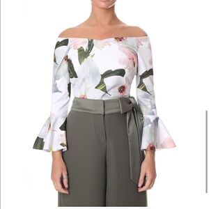 Ted Baker Veleita Chatsworth Bloom Bell Sleeve Top